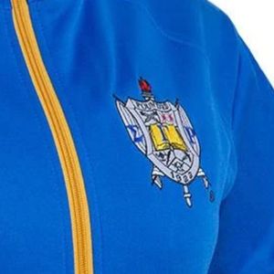 Chaqueta Deportiva Personalizada para Mujer, Estilo Elite, con Cierre Completo, Manga Larga, Logotipo con Letras Griegas, Ligera, para Entrenamiento y Running - Product Image 4