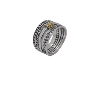 925 Sterling Shiny Elegant Designed Silver and Brass <b>Rings</b> for Unisex Handmade Daily Wear <b>Rings</b> Collection Gift for Her Jewelry - Product Image 1