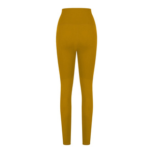 Leggings de Yoga de Cintura Alta de Color Sólido para Mujer, Leggings de Punto Elásticos de Longitud Completa, Leggings Deportivos Personalizados con Logotipo para Mujer - Product Image 2