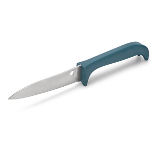 Couteaux de cuisine professionnels à lame dentelée avec manche ergonomique bleu en acier inoxydable pour couper le pain, les fruits et les tomates - Product Image 3
