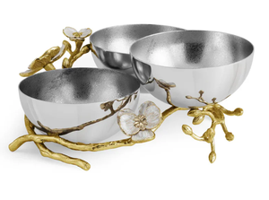 Plat décoratif à trois compartiments pour orchidées, idéal pour les collations et les fruits secs, parfait pour la table et la décoration intérieure - Product Image 4