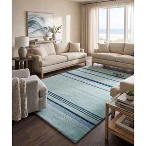 Alfombra de Lana de Lujo Hecha a Mano, Alfombra Moderna para Sala de Estar, Alfombra de Lana Natural Premium, Tamaño y Diseño Personalizados - Product Image 1