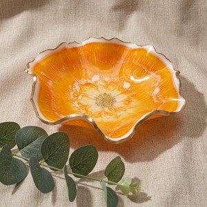 Bol de service en résine fait main, style indien tendance, peint à la main en forme de fleur, ensemble de vaisselle écologique décorative pour salade - Product Image 5
