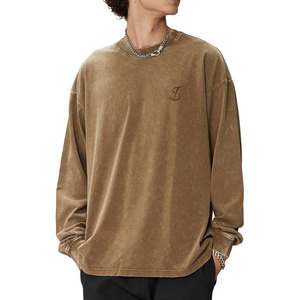 OEM Service Custom Made Basics Acid Wash Sweatshirt Wholesale Light Weight Men Acid Wash Sweatshirt For Sale - Product Image 1