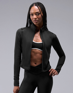 Custom <b>Women</b> Sports <b>Jacket</b> Full Zip Long Sleeve Slim Fit Yoga Fitness Gym Workout <b>Running</b> Activewear - Product Image 1