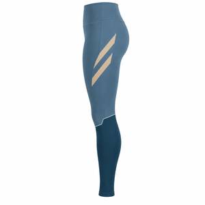 Women's High Waisted Colorblock <b>Leggings</b> With Bright <b>Line</b> Decoration Full Length Sporty Style Stretch Breathable Compression Fit - Product Image 3
