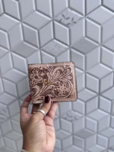 <b>Men's</b> Hand Tool Animal Print Leather <b>RFID</b> Blocking Snap Closure Cash & Card Holder <b>Wallet</b> <b>for</b> Daily Use - Product Image 2
