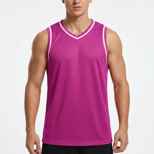 Men Basketball Jersey Sleeveless Mesh Breathable Quick Dry Moisture Wicking Sports Tank Top Wholesale - Product Image 1