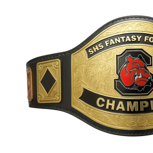 SHS Fantasy Football Champion Belt Customizable Bulldog Design Sports Title Belt Trophy - Product Image 4