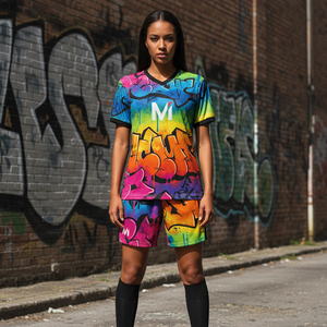 Ensemble de maillots de football sublimés de qualité supérieure avec panneaux en maille élastique, personnalisable avec logo et nom de marque, pour l'entraînement de football - Product Image 6