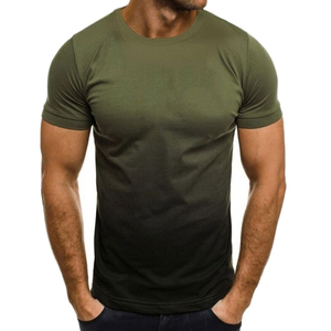 T-shirt géométrique color-block pour homme, col rond, manches courtes, tricoté, coupe décontractée, blanc, olive, noir - Product Image 5