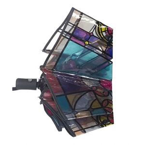 Parapluie pliant automatique au design moderne avec motif poétique romantique pour les voyages - Product Image 3