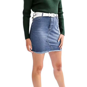 Nouvelle jupe midi tendance pour femme, sexy, fendue, taille haute, décontractée, en similicuir marron, pour le bureau, coupe ajustée, vert clair - Product Image 6