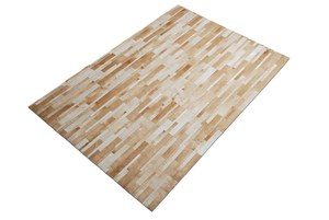 Conjunto de alfombra de cuero hecho a mano moderno diseño de onda persa gruesa a rayas abstractas para decoración de dormitorio y viaje - Product Image 5