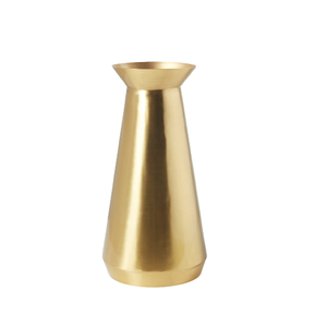 Jarrón de metal dorado pulido para flores, de calidad exclusiva, para decoración de bodas. - Product Image 1