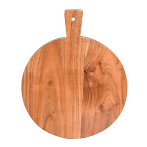 Planche à découper ronde en bois - Écologique et durable, surface antidérapante pour servir charcuterie, fromages et légumes - Product Image 2
