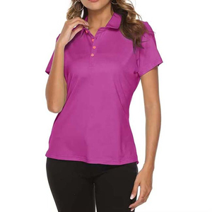 Polo pour femme en coton 100% de qualité supérieure, vente directe d'usine, logo personnalisé imprimé et brodé - Product Image 3