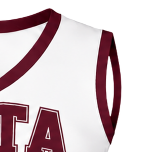 Haut d'uniforme de cheerleading marron sans manches, col en V, tenue de sport athlétique pour compétition de danse en équipe - Product Image 4