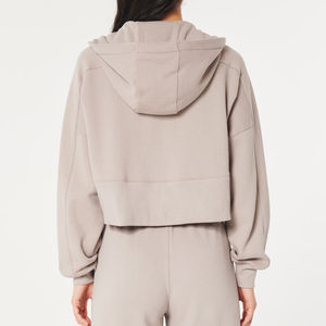 Hoodie personnalisé pour femmes en coton molletonné avec strass pour les marques de vêtements, faible MOQ, fabrication en marque blanche - Product Image 3