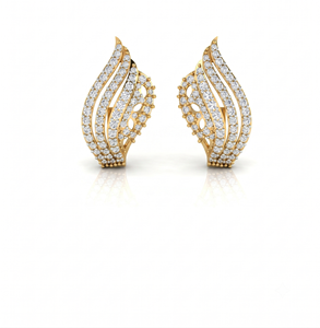 Pendientes de Aro con Diamantes Redondos de Corte Brillante, Joyería de Boda para Mujer, Diamantes Naturales y Cultivados en Laboratorio - Product Image 1