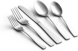Diseños personalizables, juego de cubiertos premium de 5 piezas de acero inoxidable pulido, tenedores, cuchillos y cucharas para restaurantes, decoración de mesa de comedor. - Product Image 3