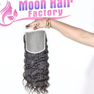 Cabello Humano Indio Virgen Certificado de Fábrica Moon Hair, Cierre Rizado al por Mayor, Sin Procesar, de Aspecto Natural, Cutícula Alineada, en Venta - Product Image 2