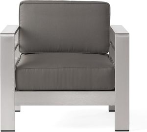 Juego de sofás de aluminio modernos para exteriores, muebles de patio resistentes a la intemperie con cojines para jardín, balcón, cubierta, sala de estar junto a la piscina - Product Image 1