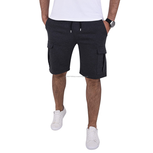 กางเกงขาสั้นผ้าฝ้าย100% มีกระเป๋าสี่ด้านของผู้ชายกางเกงขาสั้นพอดีตัวแบบลำลอง - Product Image 5