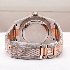 Reloj de Lujo para Hombre, Estilo Hip Hop, con Diamantes Moissanite Helados, Movimiento Mecánico, Caja de Cerámica y Correa de Acero Inoxidable, Último Modelo - Product Image 4