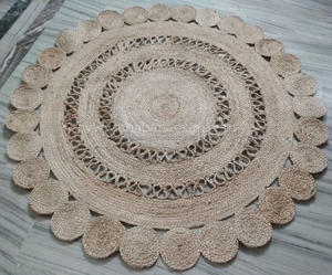 Tapis rond en jute tressé Fabuleux extérieur pour la décoration intérieure Tapis en jute tressé rond Grands tapis en jute extérieurs et intérieurs - Product Image 2