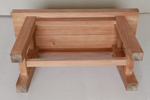 Banc d'extérieur moderne en teck avec finition naturelle pour patio et jardin - Product Image 5