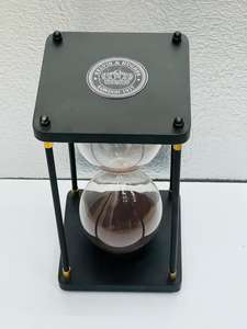 Horloge à sable vintage en laiton et bois de 10 pouces, 60 minutes, minuteur pour la décoration de la maison - Product Image 2