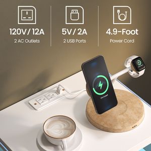 White Adjustable <b>LED</b> Nightstand with 2 Drawers <b>Bedside</b> <b>Table</b> with Various Light Colors - Product Image 4