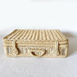 Kids travel <b>bag</b> handcrafted rattan <b>suitcase</b> vintage woven <b>storage</b> suit case direct price from producer - Product Image 1