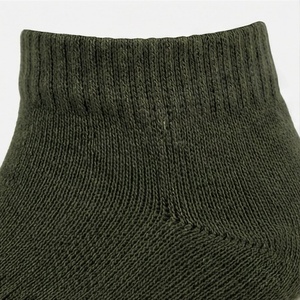 Crew <b>Socks</b> Solid Olive Green 100% Cotton Breathable Knitted Regular Style Adult Autumn Casual Daily Use - Product Image 4