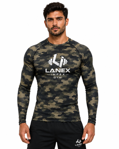 <b>Men's</b> <b>Compression</b> Rash Guard Long Sleeve Gym <b>Shirt</b> Camouflage Athletic Workout Training Fitness Base Layer Sportswear Top - Product Image 3