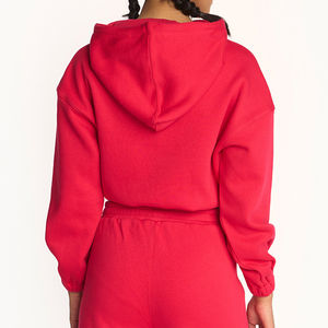 Nouvelle Arrivée de Haute Qualité – Sweat à Capuche Court 100 % Coton pour Femme, Manches Longues, Style Décontracté Streetwear, Tendance Hiver - Product Image 2