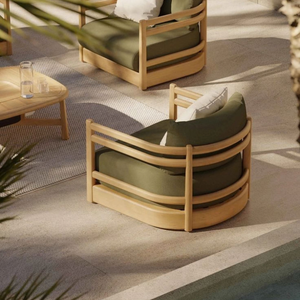 Juego de Sofás Seccionales en Forma de L, Minimalistas, Duraderos y Ecológicos, con Patas de Madera Maciza, para Sala de Estar, Vietnam - Product Image 4