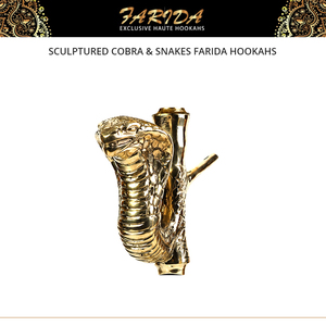 Chicha Farida de Luxe de Qualité Supérieure, Design Attrayant, en Laiton Massif Sculpté Cobra et Serpents, Chichas de Table Farida - Product Image 5