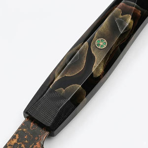 Cuchillo para verduras de cobre damasco de alta calidad con mango de madera liso para un corte limpio y la preparación de comidas - Product Image 5