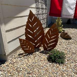 Grande sculpture de fleur de soleil en métal, statue de fleur en acier inoxydable pour projets paysagers - Product Image 2