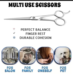 Ciseaux multi-usages en acier inoxydable, ciseaux professionnels pour la coupe de cheveux, salon de coiffure, toilettage des animaux - Product Image 1