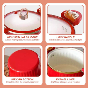 Olla a presión duradera para una cocina rápida, segura y saludable con una construcción metálica resistente y sistema avanzado de liberación de vapor. - Product Image 5