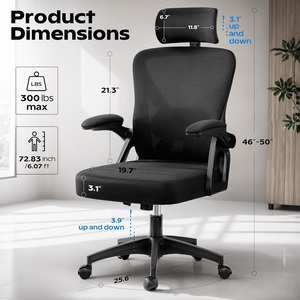 Offre spéciale Mobilier ergonomique pour la maison et le bureau Chaise de bureau pour patron entièrement en maille avec soutien lombaire réglable Caractéristique pivotante - Product Image 2