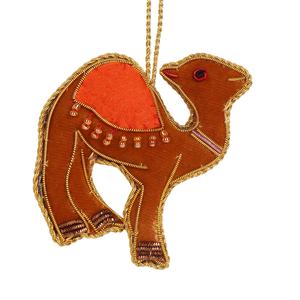 Adornos bordados de tela de Navidad hechos a mano personalizados al por mayor Santa camello Reno oveja cabra caballo árbol adornos - Product Image 3