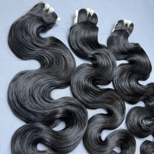 Couleur ombre naturelle 100% paquets de cheveux de vague de corps de donneur unique extensions de cheveux bruts humains sains non chimiques - Product Image 3