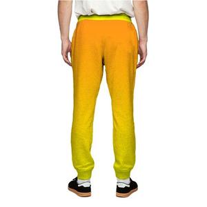 Men's Yellow Cotton Sweatpants <b>Elastic</b> <b>Waist</b> Drawstring Casual Joggers With Side Pockets Autumn Wear - Product Image 2