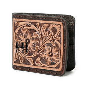 Portefeuille Hipster en Cuir de Vachette Naturel Personnalisé de Luxe Style Western pour Hommes – Portefeuilles en Cuir en Gros - Product Image 4