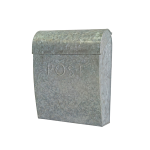 Farmhouse Galvanized Metal Mailbox Embossed <b>Post</b> Curved Lid <b>Wall</b> Mount Outdoor Letter <b>Box</b> Home Exterior <b>Wall</b> Decoration - Product Image 4