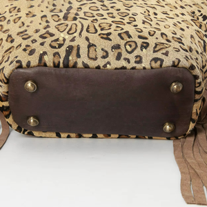 Sac bandoulière en cuir suédé de vache style western, sac à main sculpté à la main avec franges, style cowgirl - Product Image 2